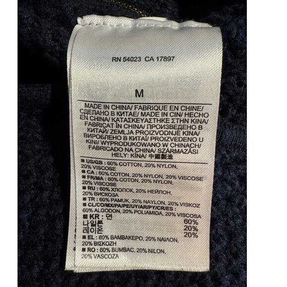 Banana Republic Women’s V-Neck Knit Sweater Blue Size Medium Long Sleeve - Picture 7 of 7